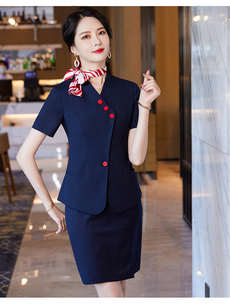 空姐职业套装女售楼小姐珠宝店酒店前台航空高铁女子职校制服工装