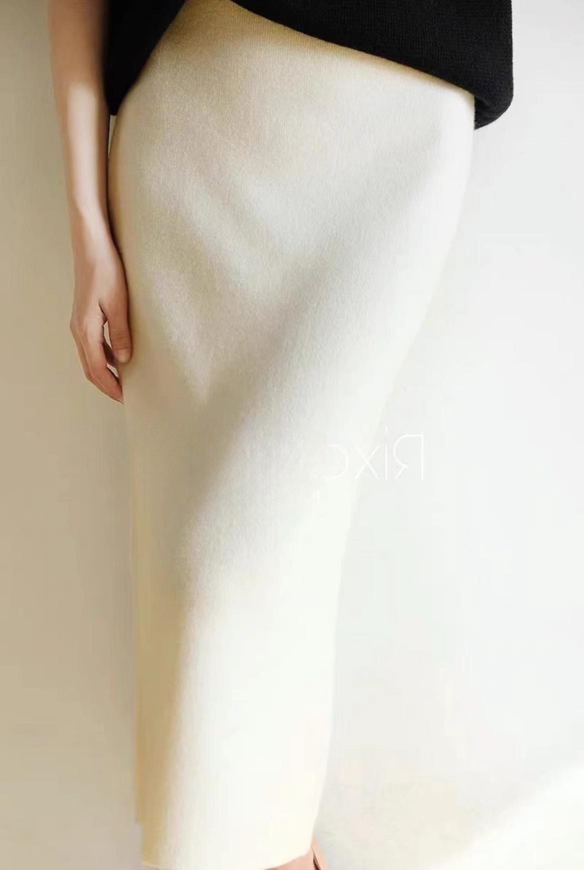 法式加厚休闲百搭半身裙女秋冬中长款一步裙高端显瘦