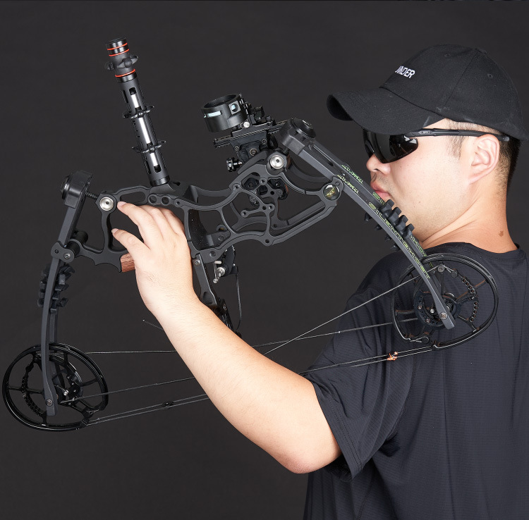 huwairen 恶棍两用钢珠三角复合弓箭套装 50-70磅射击竞技运动弓