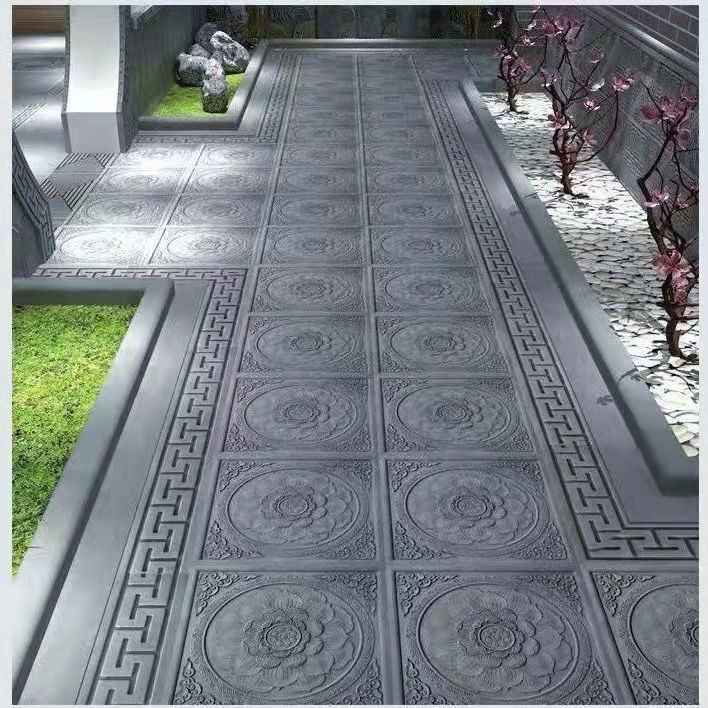仿古砖雕中式地砖庭院砖唐莲农村自建院室外铺砖古建地面拼花镂空