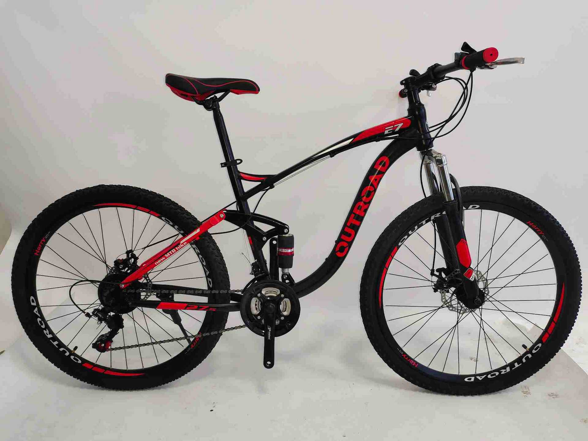 特价外贸库存山地自行车成人变速男双减震碟刹赛车越野软尾