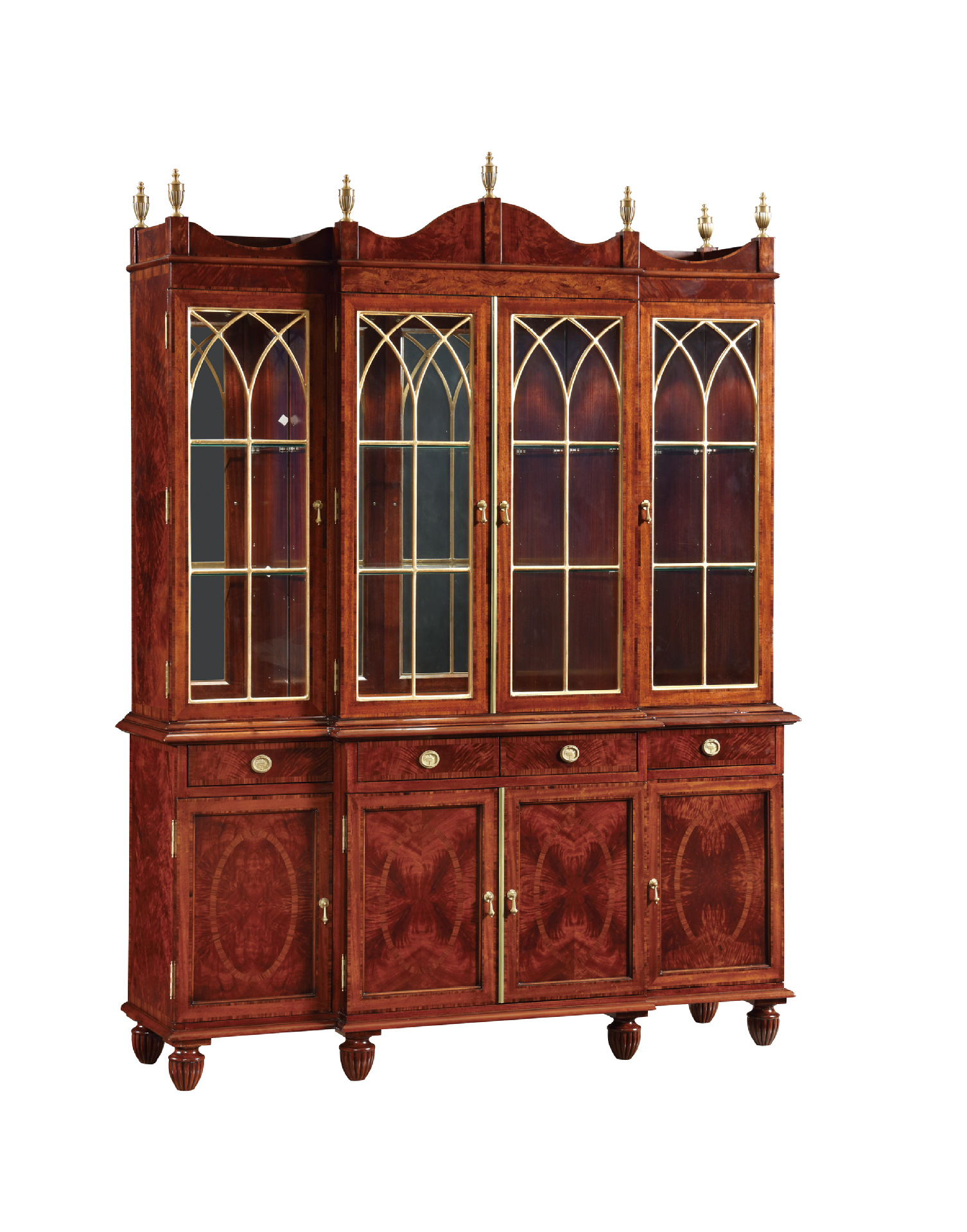 亚历山大酒柜英式书柜书架展示柜组合落地大书柜展示柜子酒柜