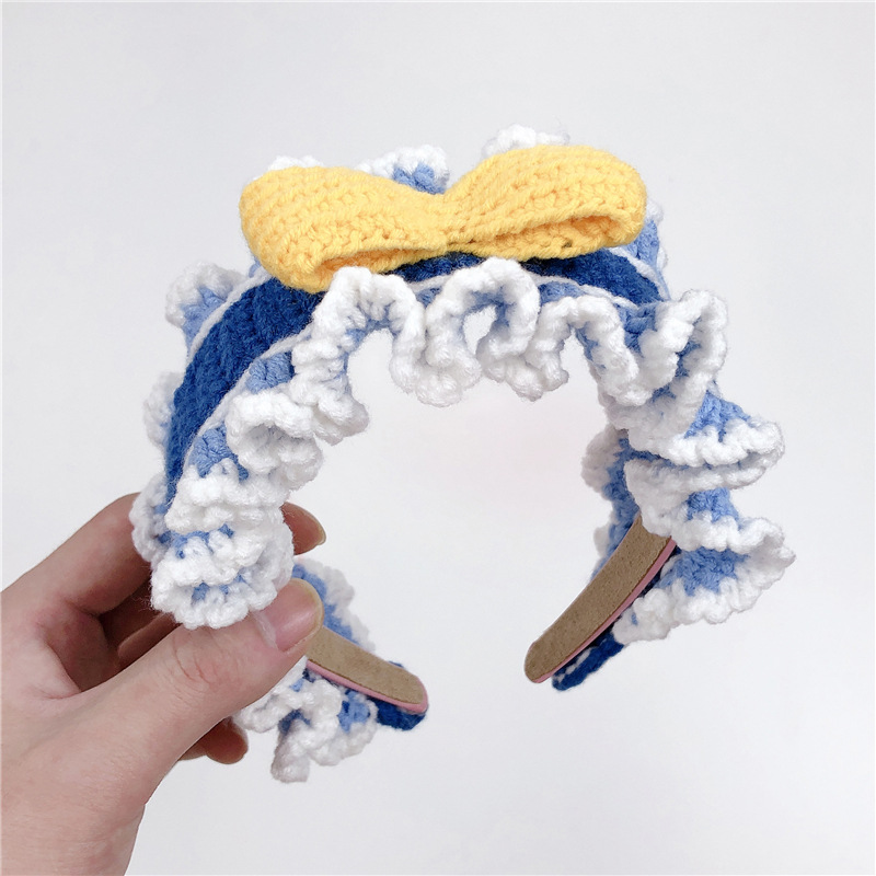 手工编织落难公主发圈diy材料包白雪公主大肠发圈毛线发圈头绳