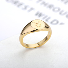 欧美新款十二星戒指 处女座金牛座男女士十二星座一件代发戒指