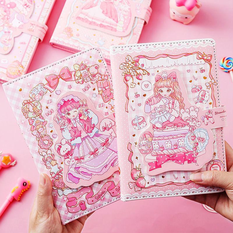 网红笔记本公主手帐本可爱少女心手账本仙女日系记事本学生磁扣