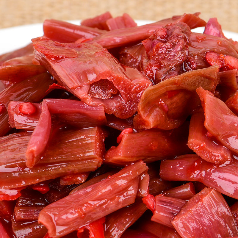 湖北恩施土特产酸芋荷梗腌制酸辣芋头杆荷芋干梗酸辣即食下饭菜