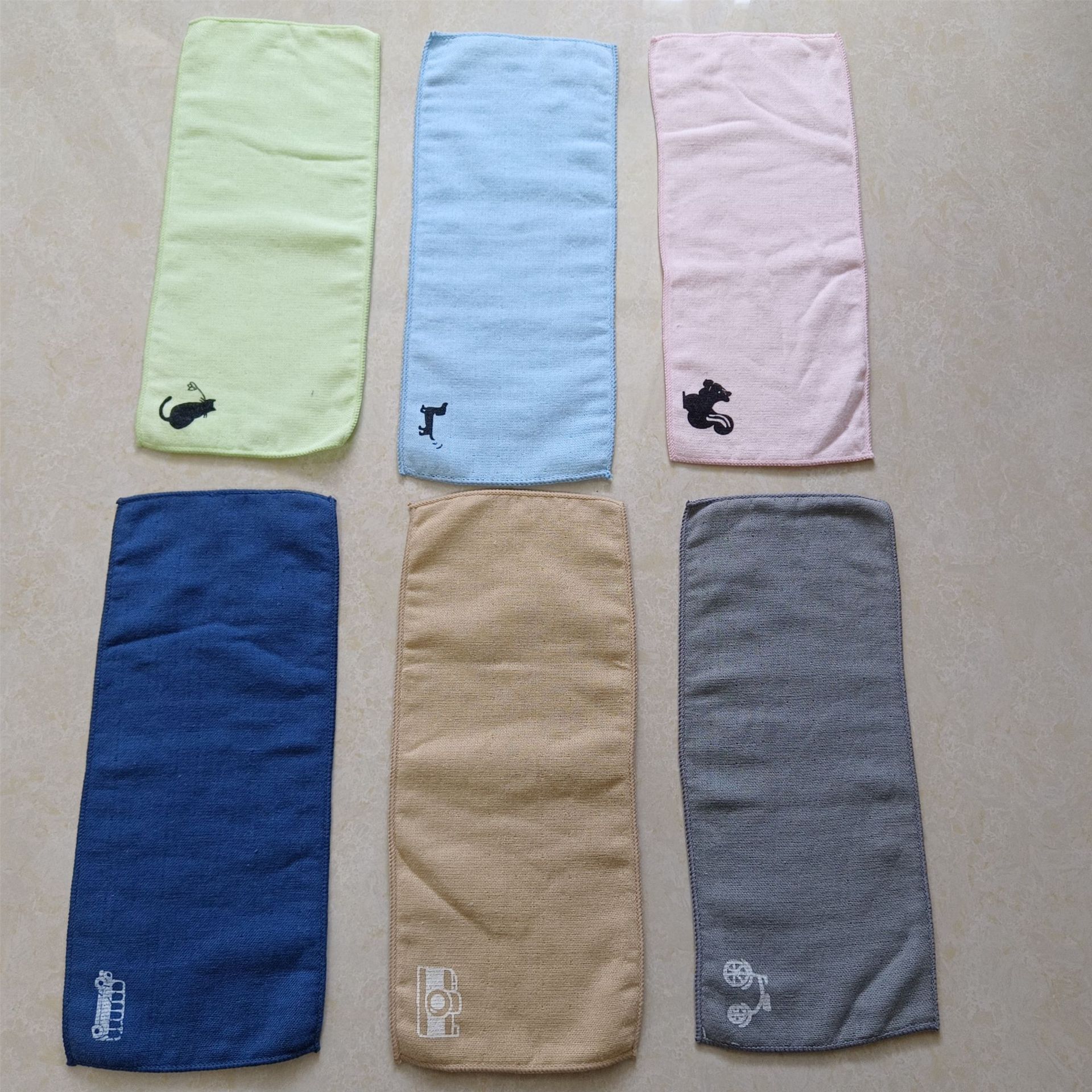 微瑕疵出口尾单提花幼儿园小方巾儿童手帕小长巾口水巾跑步擦汗巾