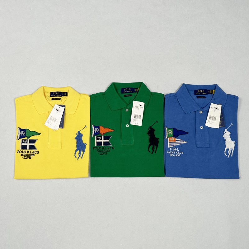 马标拉夫劳伦复杂款男士短袖翻领polo衫舒适休闲吸汗透气潮流上衣