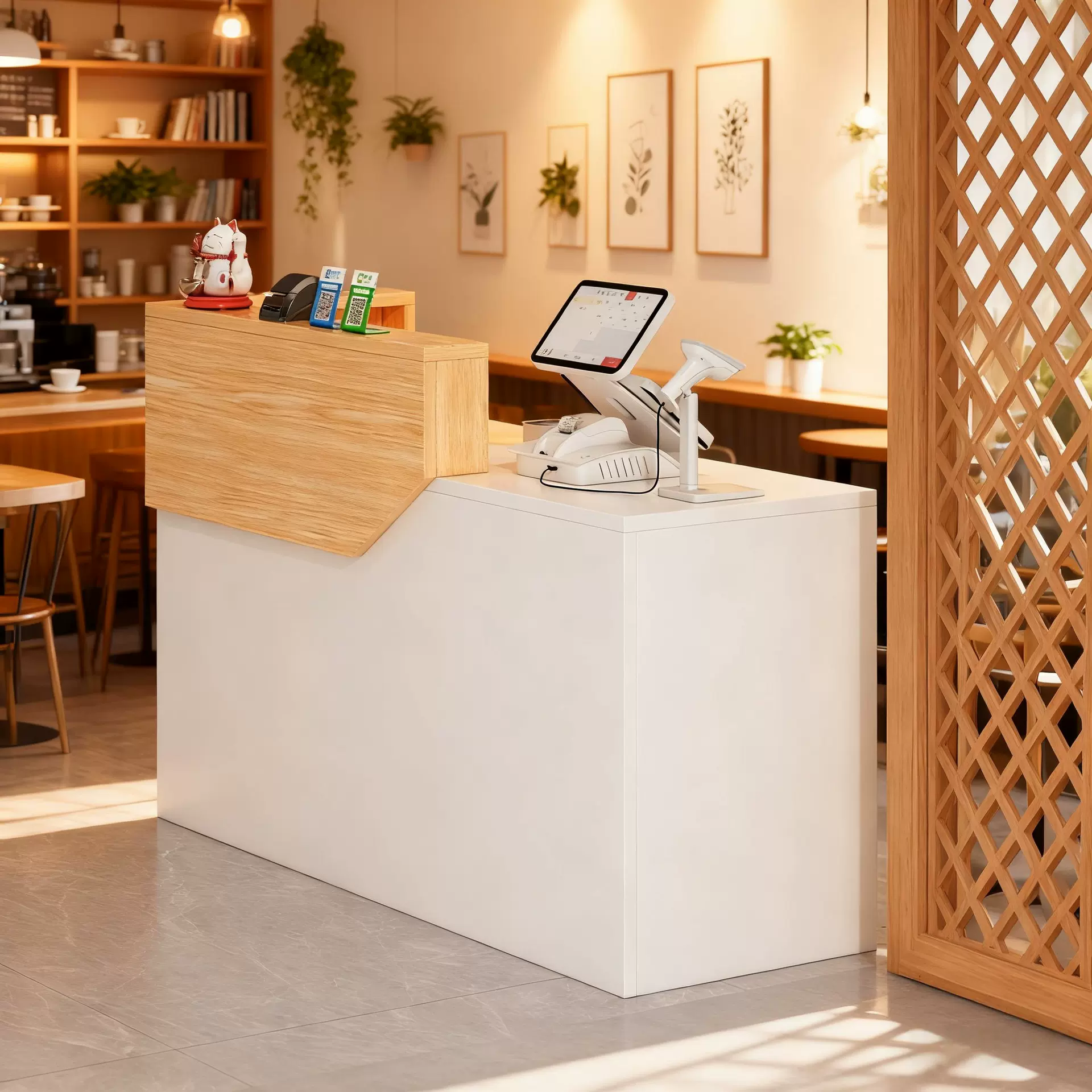 收银台店铺小型2025新款收银台简约现代服装店吧台前台桌柜台