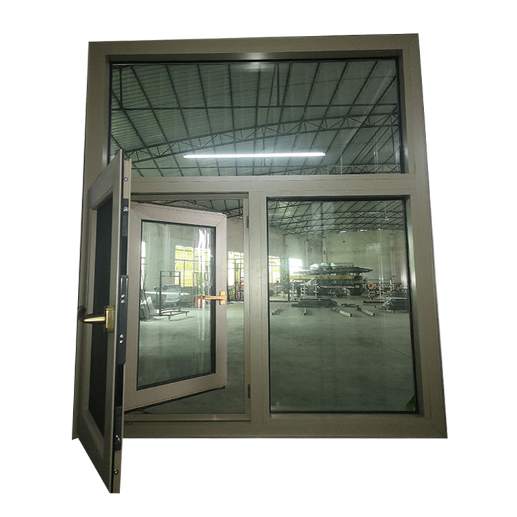 厂家定制 铝合金断桥门窗 中空钢化玻璃平开窗 窗纱一体平开窗