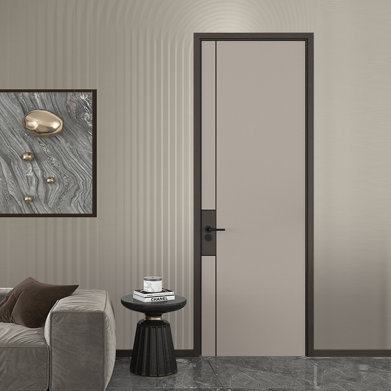 实木门轻奢简约室内门实木复合卧室房间套装门烤漆免漆静音隔离门