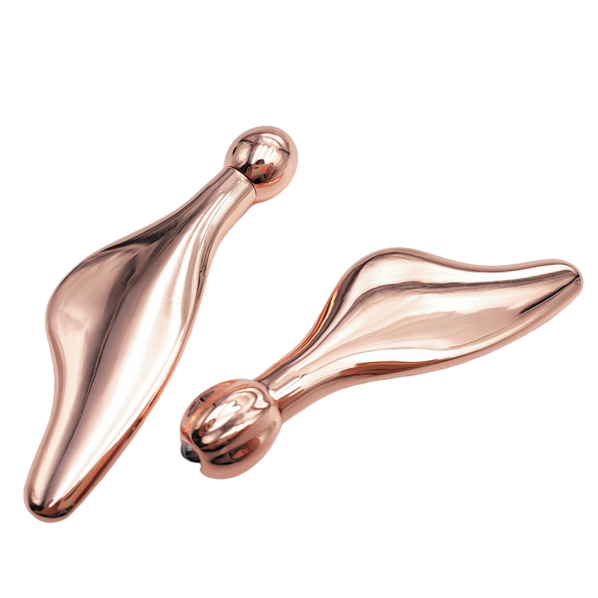 新款金属刮痧板滚轮按摩棒 锌合金单球海豚 提拉脸部美容棒