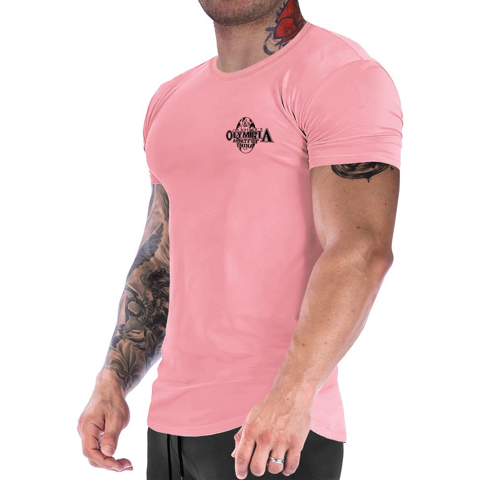 奥赛健身潮牌紧身衣男运动t恤速干衣跑步圆领篮球训练服弹力短袖t