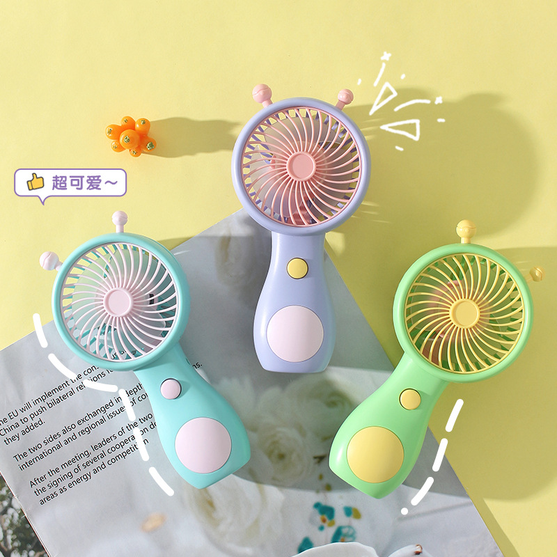 foreign trade new snail small handheld fan usb charging mini fan student children push small gift wholesale