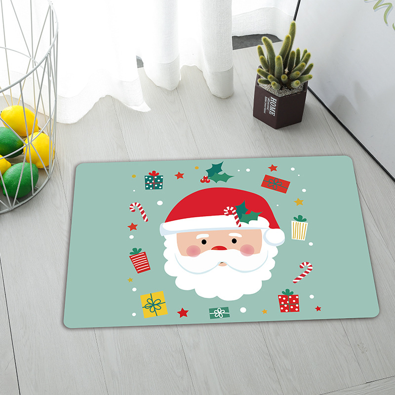 Christmas Bedroom Living Room Floor Mat Kitchen Bathroom Door Mat Absorbent Non-Slip Floor Mat Carpet Wholesale