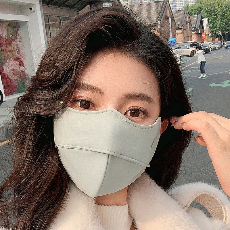Thermal Mask Autumn and Winter 3D Cartilage Three-Dimensional Windproof Sunscreen Mask Breathable Eye Protection Angle Female Good-looking Men's Fashion