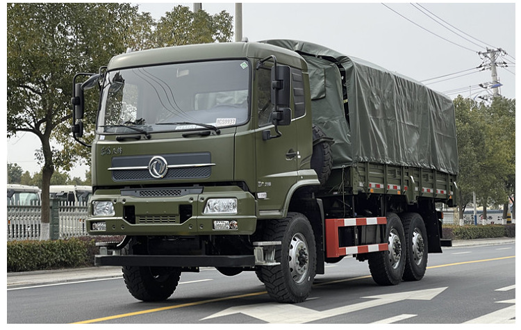 东风6x6平头越野卡车-六驱运兵车越野载货车配置图片视频报价