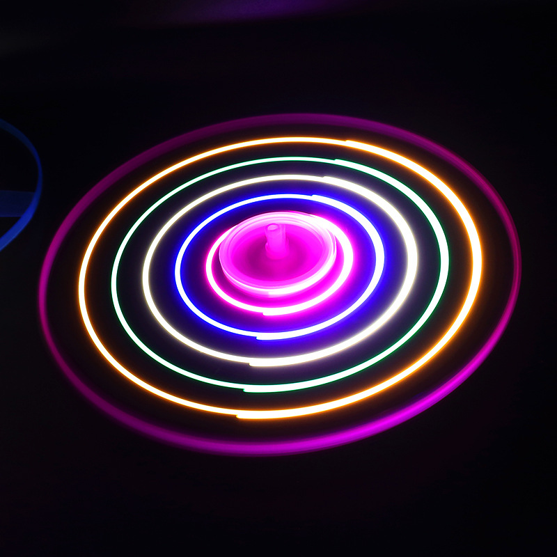 New Color Light Light-Emitting Cable Flying Saucer 5 Light Ufo Flying Saucer Sky Dancers L Cable Frisbee Children's Outdoor Toys