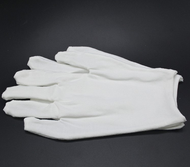 厂家白色棉手套劳保作业手套加厚汗布电子工作白手套