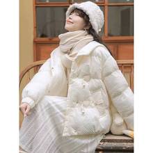 韩系冬季外套女2024新款小个子奶fufu时尚保暖加厚高档棉服外套女