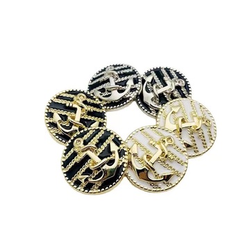 金属船锚纽扣英伦学院风西装大衣制服钮扣现货爆款圆形手缝装饰扣