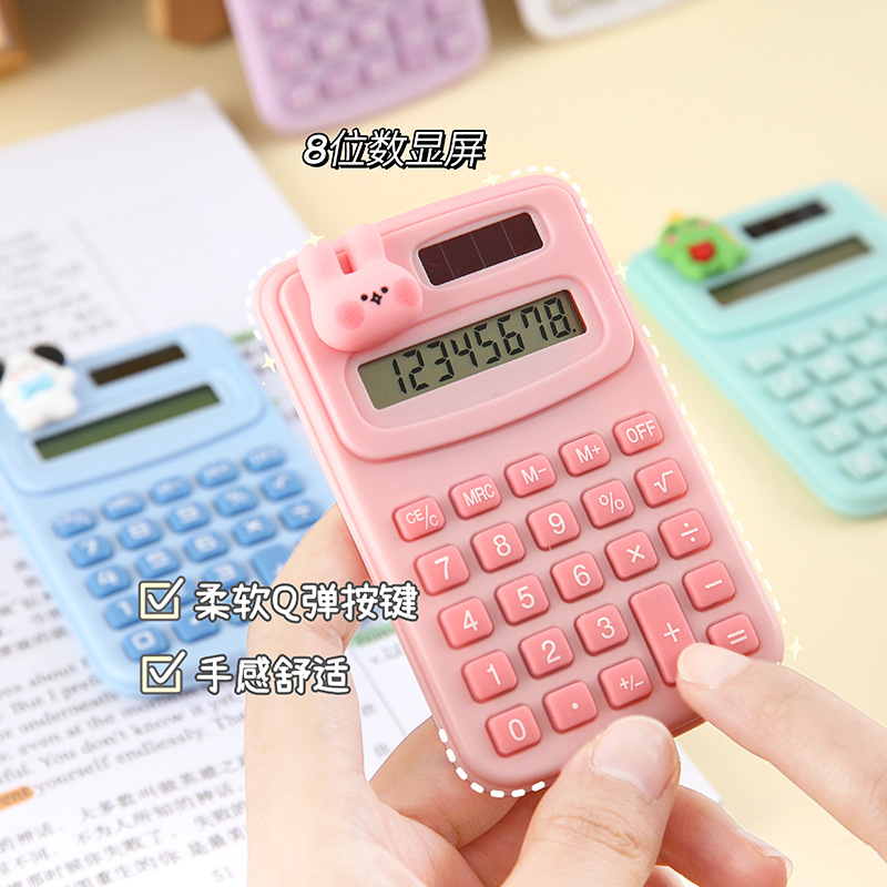 Cartoon Cute Calculator Fashion Mini-Portable Small Calculator Portable Office Primary School Student Computer Wholesale