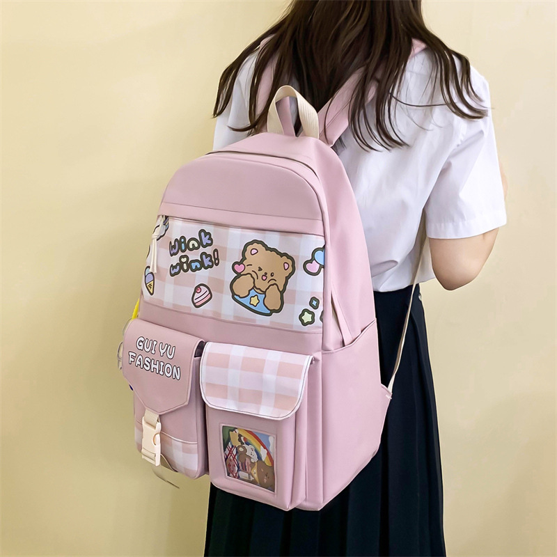 New Arrival Girlish Style Junior High School Student Campus Schoolbag Women's Simple Casual Backpack