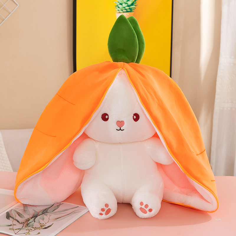 Creative Transformation Rabbit Small Sized Fruit Doll Cute Shapeshift Bunny Decoration Doll Multifunctional Pillow Plush Toy