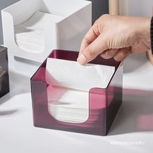 简约方巾纸盒西餐厅咖啡奶茶饭店纸巾盒正方形餐巾纸盒收纳盒