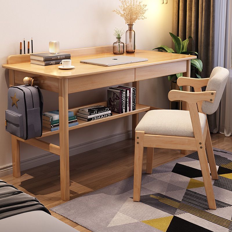 实木书桌儿童学习桌学生家用写字桌子初中小学生简约台式电脑桌子