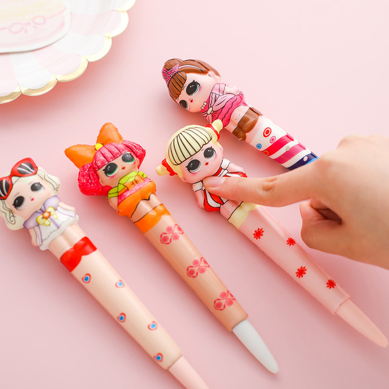 发泄笔减压笔软绵绵超萌多功能百变少女心学生用解压笔可爱中性笔-阿