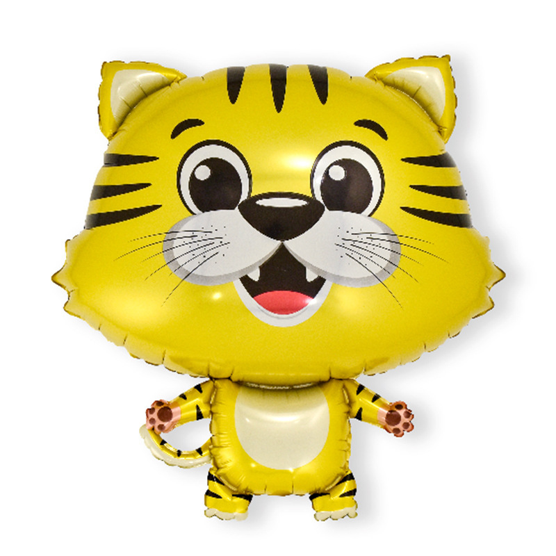 新款2022年虎年气球快乐老虎铝膜气球 年会场景布置装饰新年