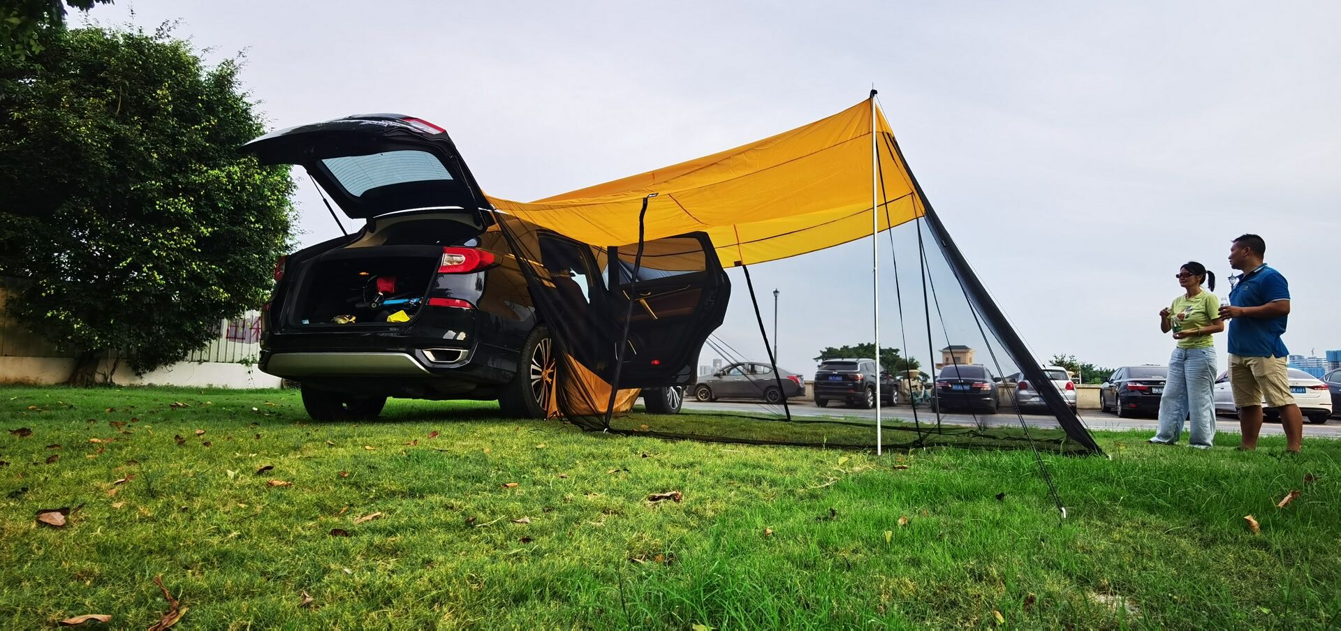 车尾帐篷 suv越野车房车 车边天幕遮阳棚 车侧防蚊防晒帐篷 便携