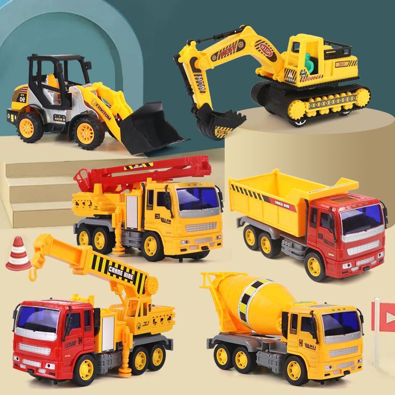 玩具车儿童工程车玩具大礼盒装惯性滑行推土车男孩玩具小汽车模型