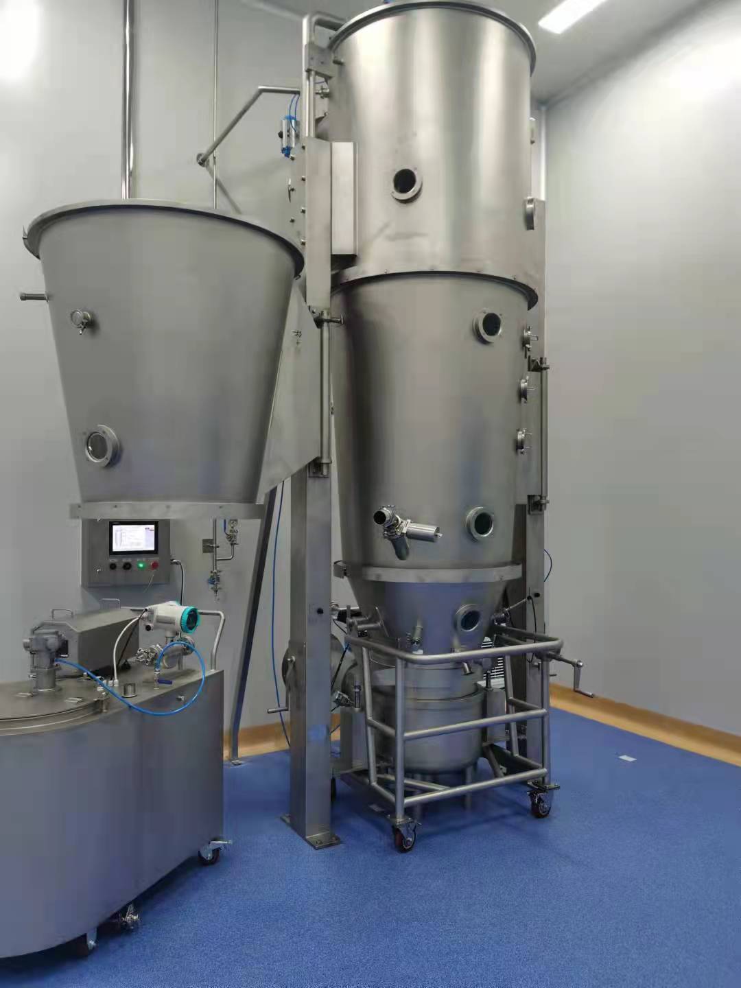 小型流化床包衣机微丸包衣设备多功能流化床制粒包衣机flp-1.