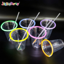 荧光透明塑料发光杯一套20个万圣节派对气氛酒吧饮品派对道具礼品