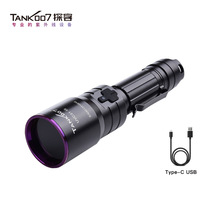 TANK007紫外线手电筒工业探伤检漏365nm紫光灯无损检测UV固化远射