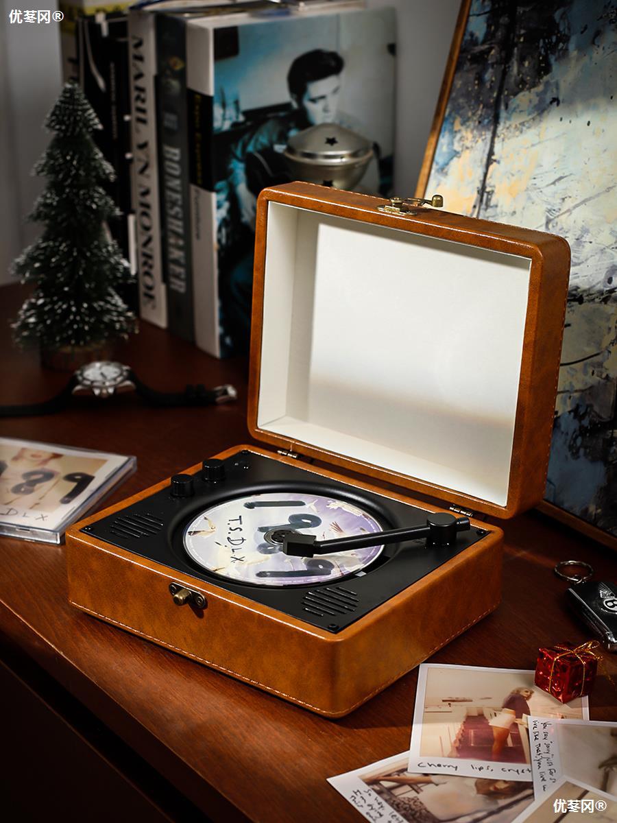 名伶m300黑胶复古cd机播放机听专辑蓝牙播放情人节生日新颖礼物