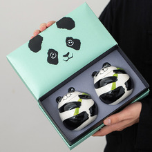 创意熊猫茶叶罐卡通熊猫礼盒包装空陶瓷茶罐红茶白茶绿茶存贮密封