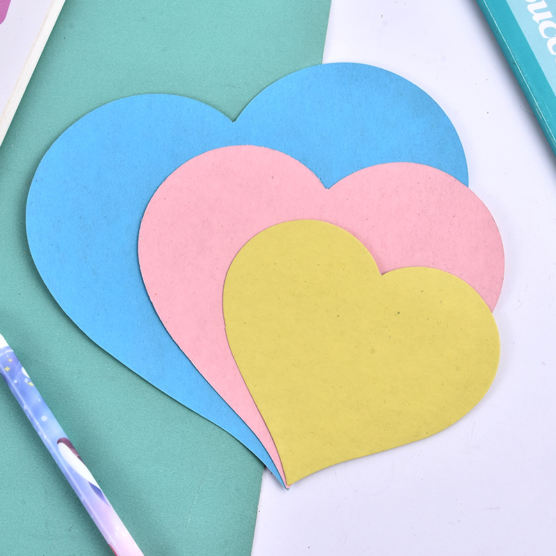 彩色硬卡纸爱心形儿童diy手工折纸贺卡留言许愿礼物装饰创意材料