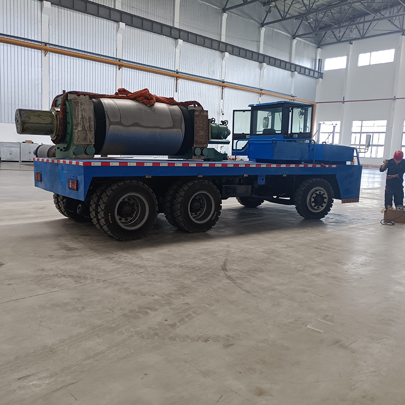 厂内搬运车车间周转货车大号新能源拉货车 大吨位电动四轮平板车