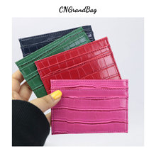 Custom Letters Classic Men Crocodile PU Card Holder Women跨