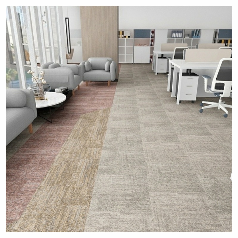 商用新款道尔顿道弗乐办公室地毯正方块拼块会议室软底条纹布朗尼