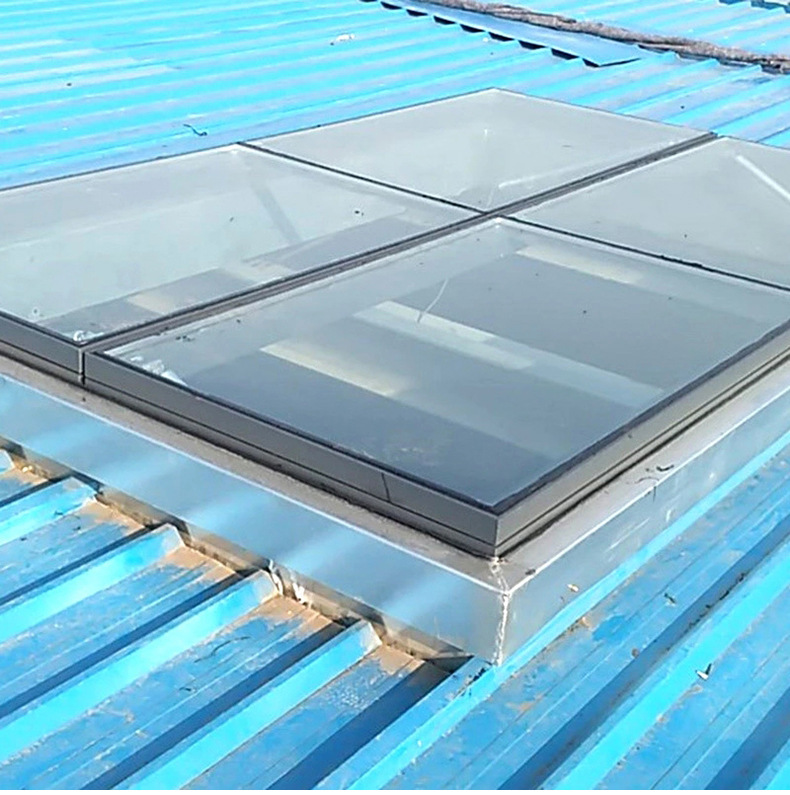 电动采光通风天窗三角形天窗一字排烟天窗车间屋顶通风采光顶天窗