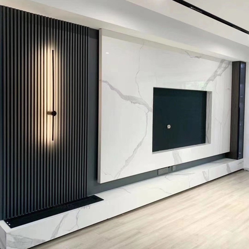 实木格栅板电视背景墙长城板护墙板装饰板格珊条隔墙隔栅木饰面搁