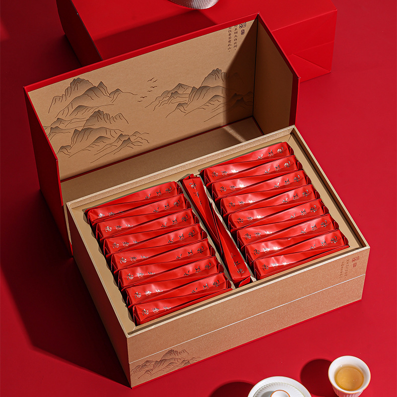 高档茶叶礼盒装空盒红茶岩茶肉桂60长泡大红袍一斤装包装盒空礼盒