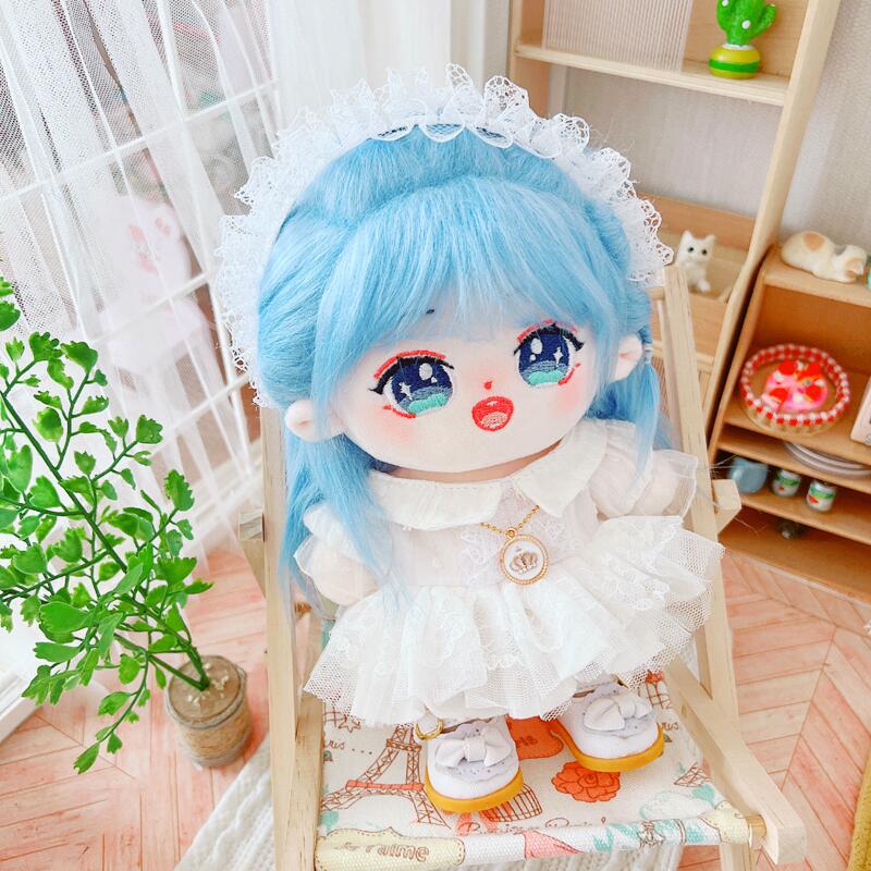 Spot White Moonlight White Dress 20cm Suit 20cm Doll Clothes Star Cotton Baby Doll Dress-up