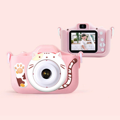 Children's Digital Camera Cartoon Rabbit Drop-Resistant Silicone Case Hd Dual Camera New Private Model Factory Wholesale