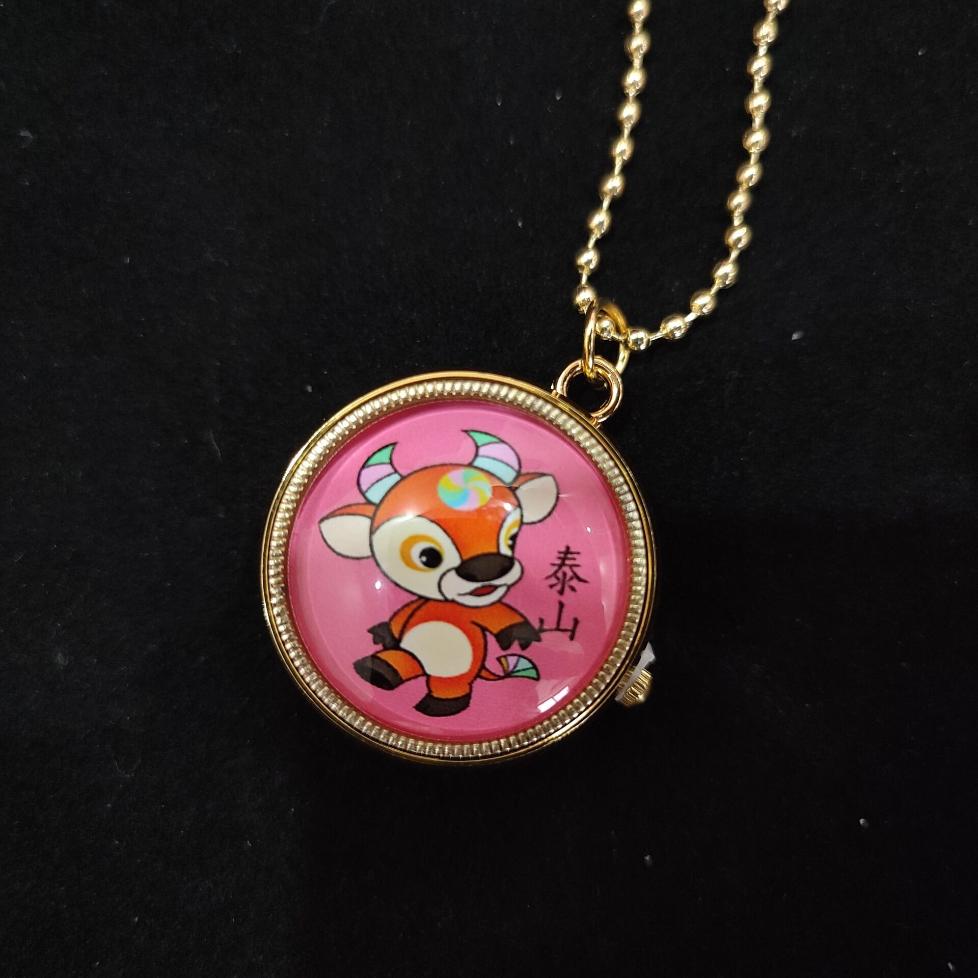 Hot Selling Cartoon Rotating Pocket Watch Necklace Watch Children's Pocket Watch Twelve Zodiac Gyro Rotating Watch