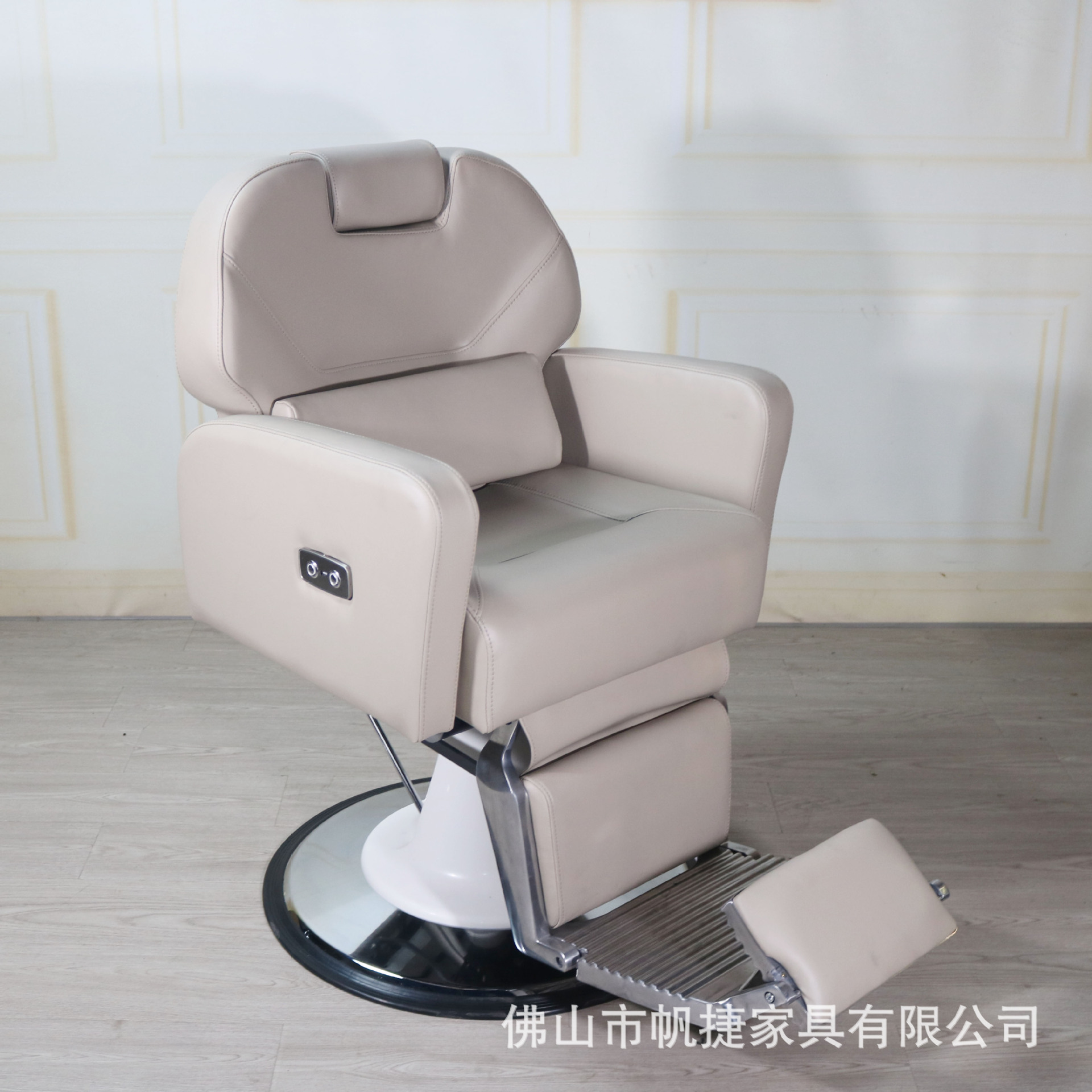 跨境可放倒理发剪发椅子刮胡子养发椅可躺理发店专用椅子升降椅子